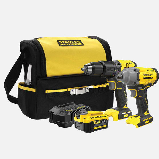 Stanley SFMCK217M1S-QW 18V Akülü Darbeli Matkap ve Somun Sıkma 2'li Set (SFMCD715 SFMCF920 4 Ah.Hızlı Şarj Aleti (SFMCB14)