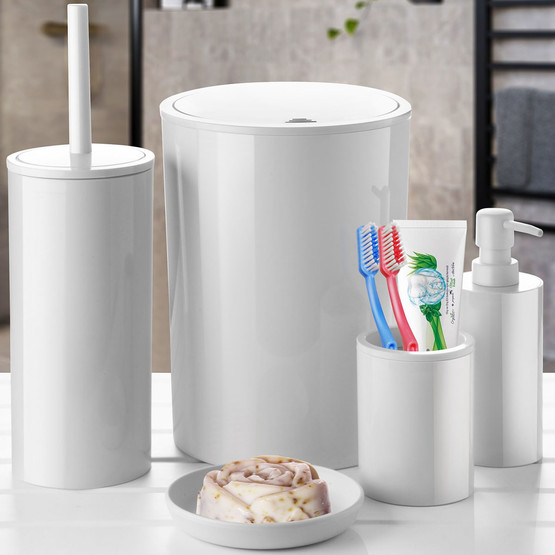 Primanova Flores 5'li Banyo Seti Beyaz