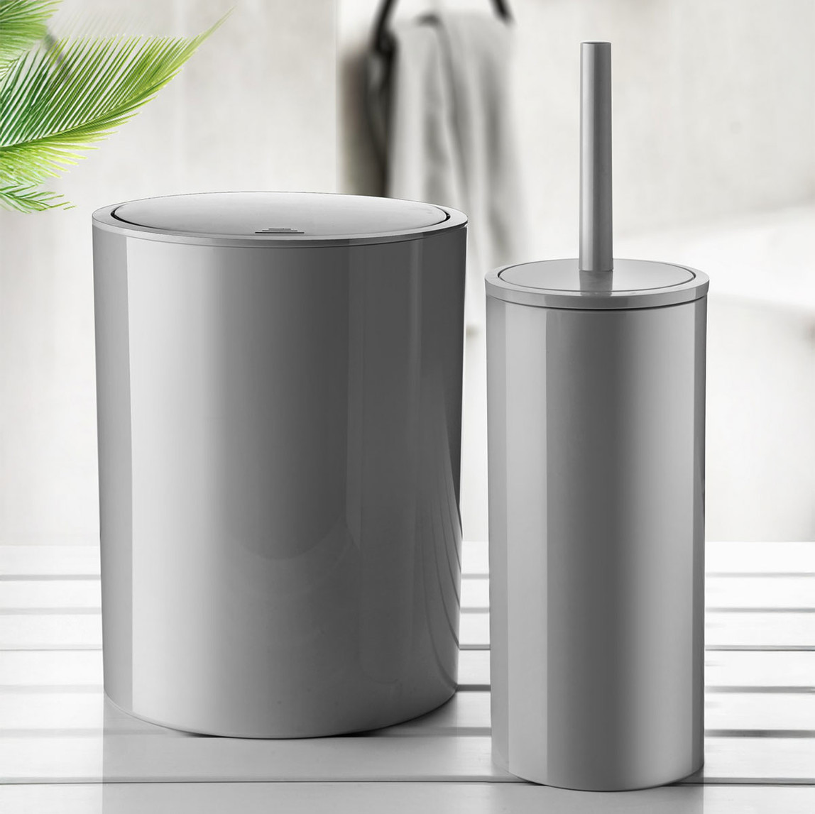    Primanova Flores 2'li Banyo Seti Gri 