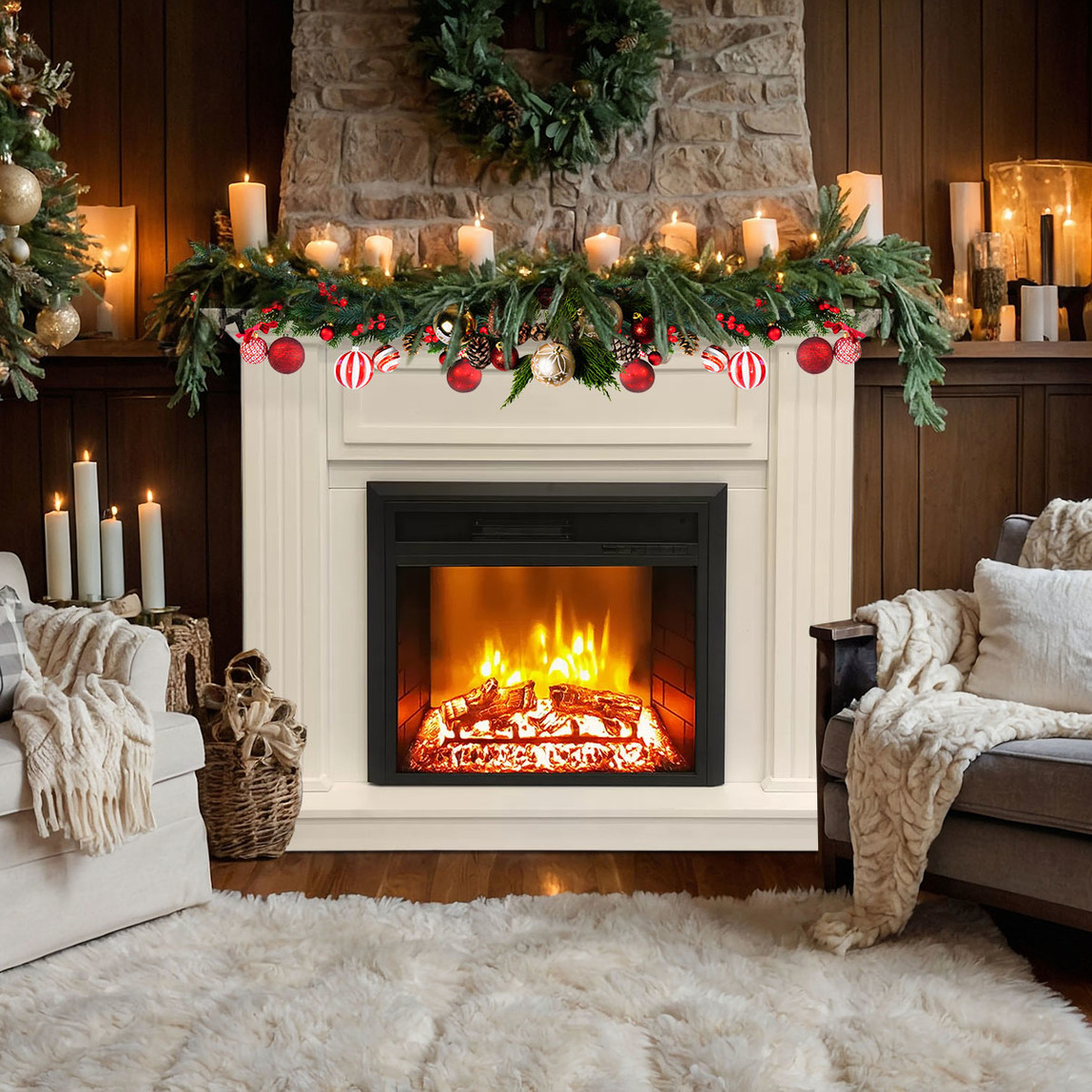    Dlc Nordica 1800W Dekoratif Şömine Beyaz 