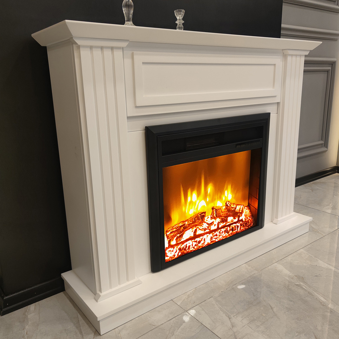    Dlc Nordica 1800W Dekoratif Şömine Beyaz 