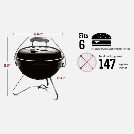 Weber Smokey Joe Premium Mavi 37 cm Kömürlü Mangal 1126804