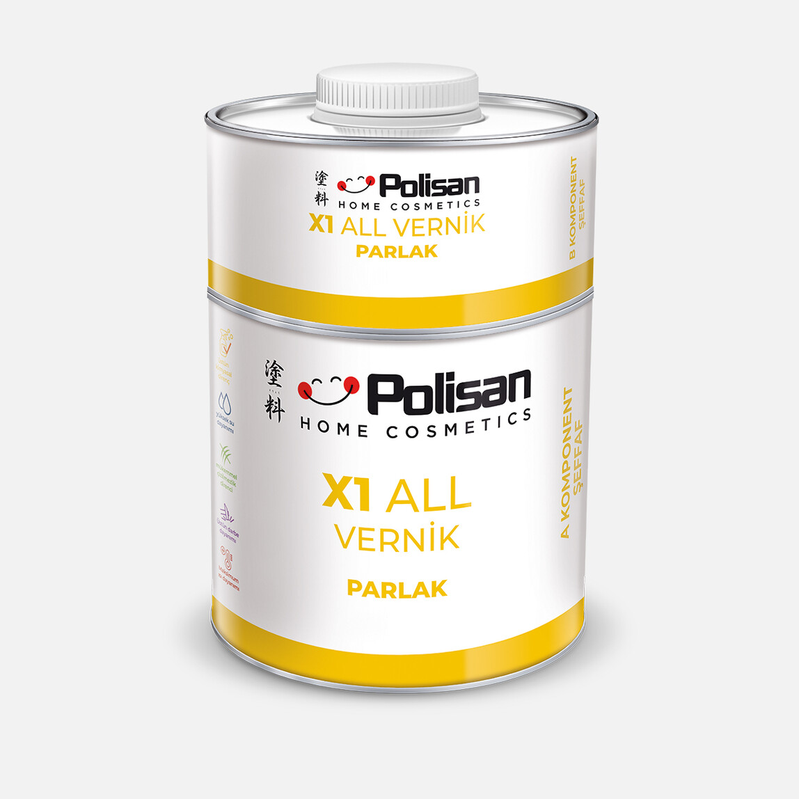    Polisan X1 ALL Vernik Parlak Şeffaf 0,60L

 