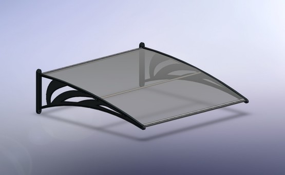 Global Tente Kapı Üstü Sundurma 100x100 Gri- Ana Kit-Ekonomik Seri

