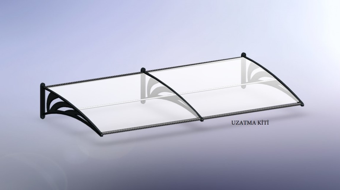    Global Tente Kapı Üstü Sundurma 100x100cm Beyaz- Uzatma Kiti-Ekonomik Seri 