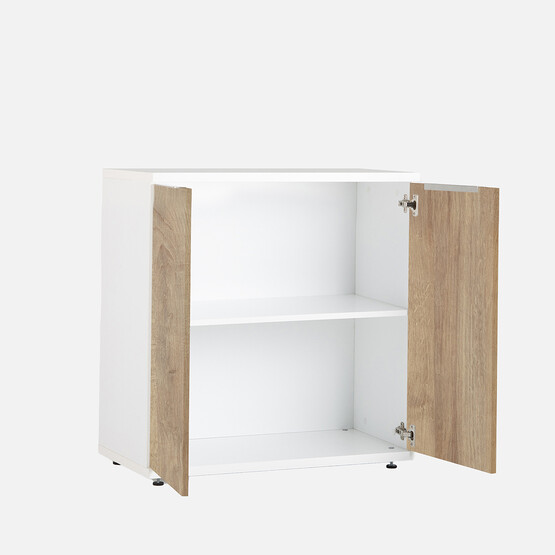 Sonorous 2Kapaklı Çok Amaçlı Dolap Beyaz-Meşe