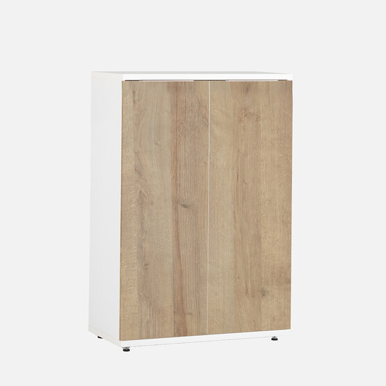Sonorous 2 Kapaklı Çok Amaçlı Dolap Beyaz-Meşe