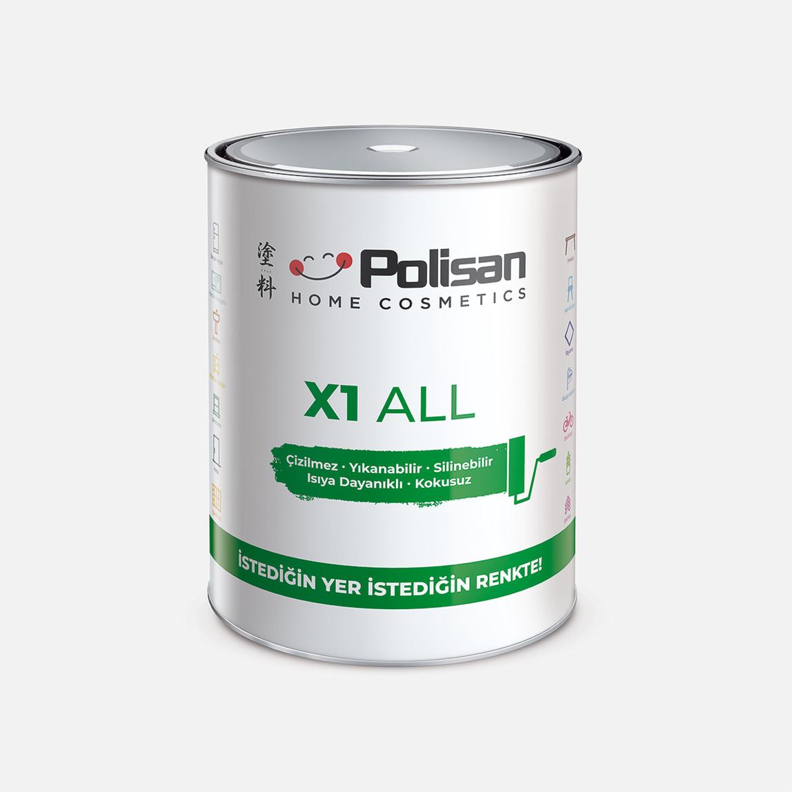    Polisan X1 ALL Tüm Yüzey Boyası 0,75L Umut Çizgisi 
