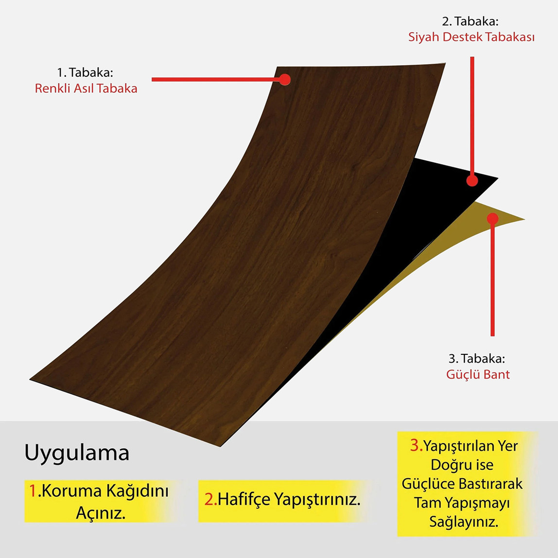   Tink PVC Yapışkanlı Yer Döşeme Teak 25x80cm 