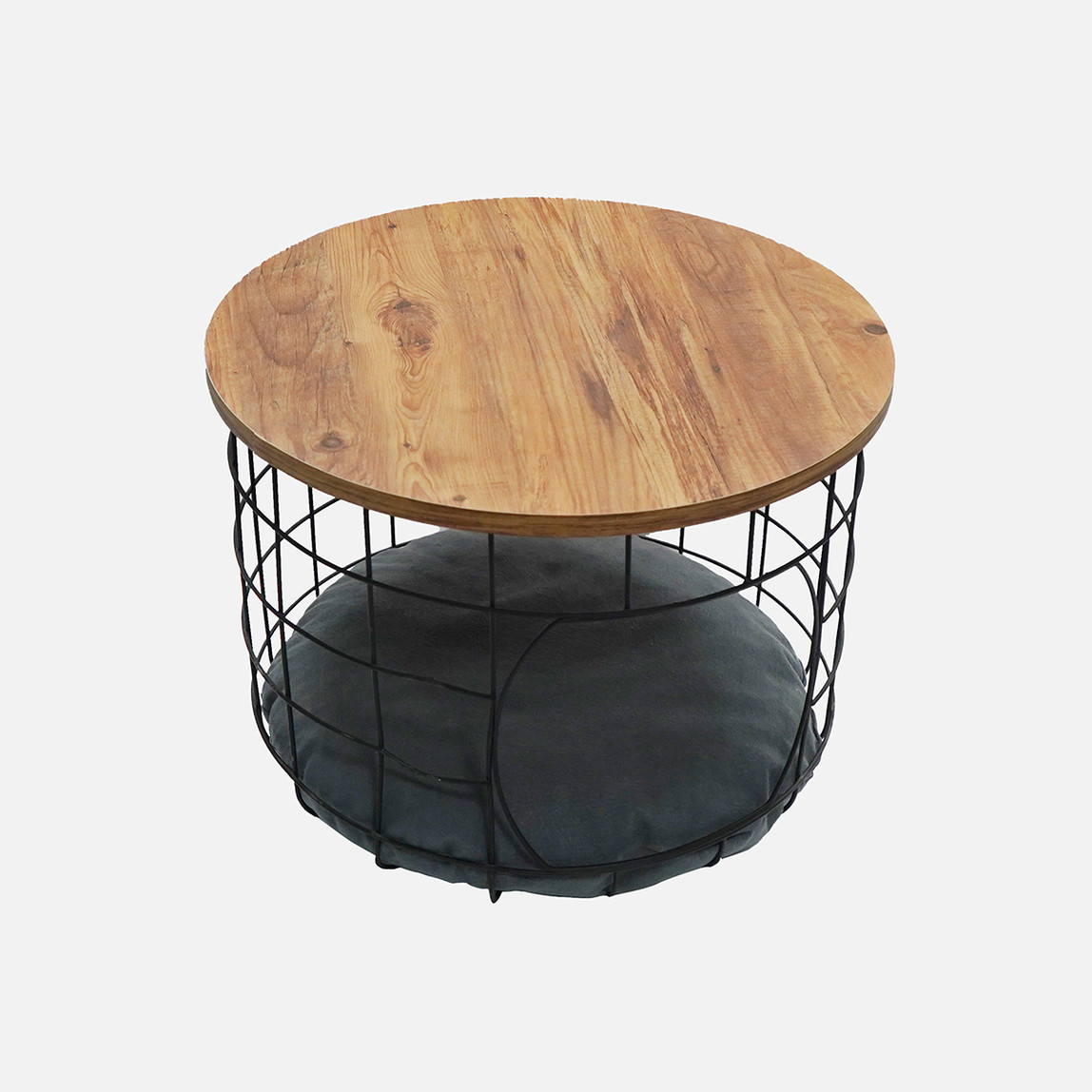    Dekoratif Kedi Yuvalı Sehpa Siyah Atlantik Cam Dekor 