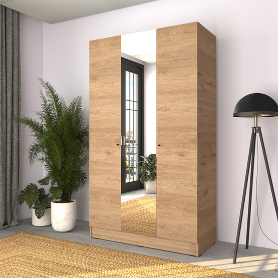 Adore Trendline 3 Kapılı Aynalı Gardırop Florida Meşe