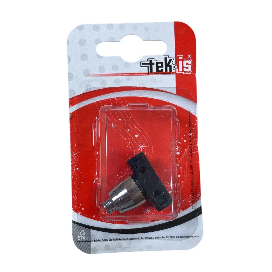    Tek-İş Çıt-Çıt Anahtarı Metal Butonlu Krom 