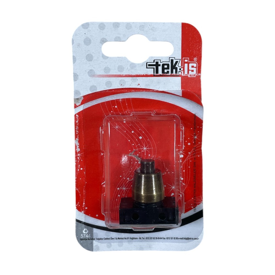    Tek-iş Çıt-Çıt Anahtarı Metal Butonlu Eskitme 