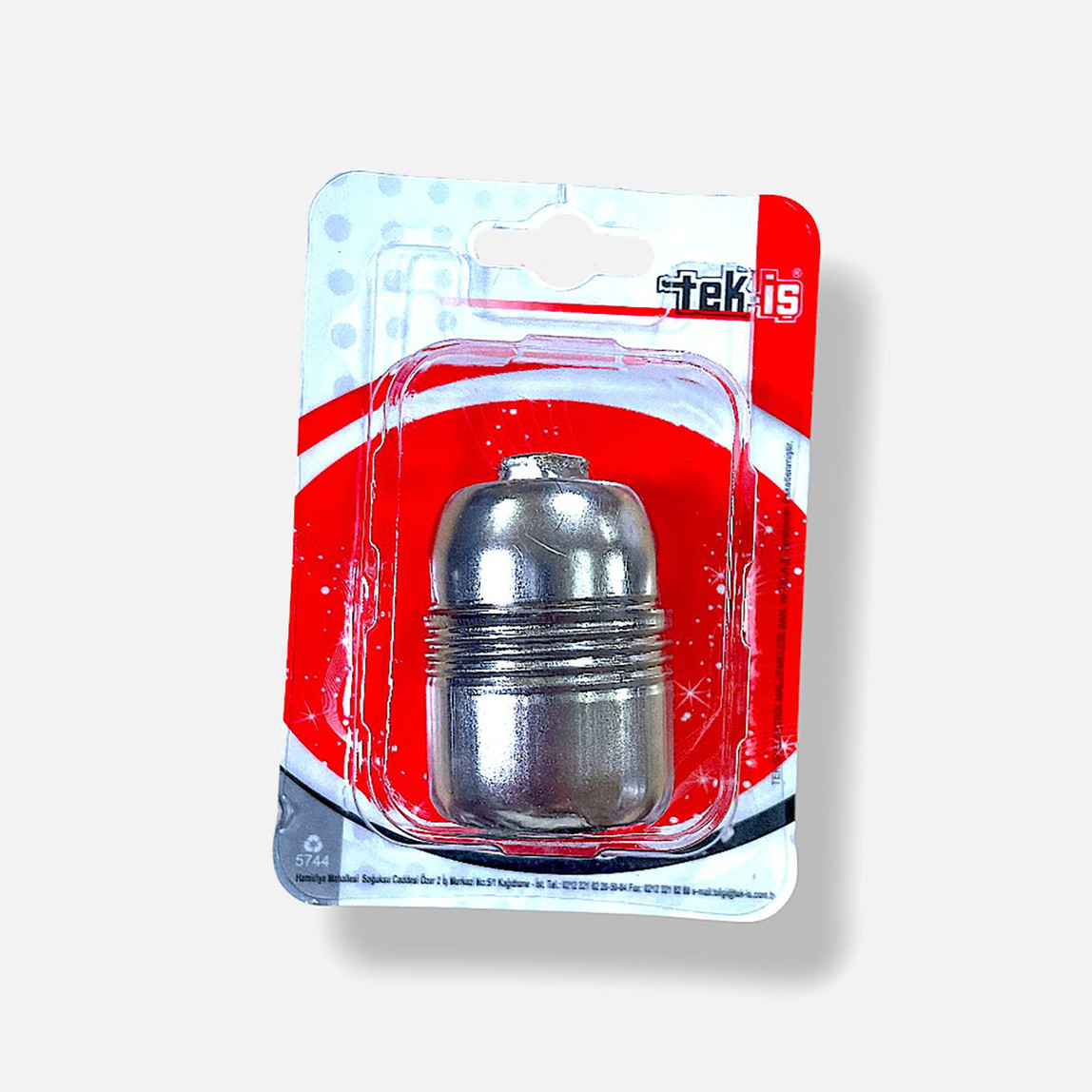    Tek-İş Duy E-27 Metal Düz Duy Krom  