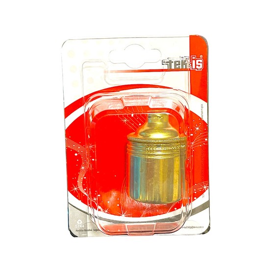 Tek-İş Duy E-14 Metal Düz Duy Sarı