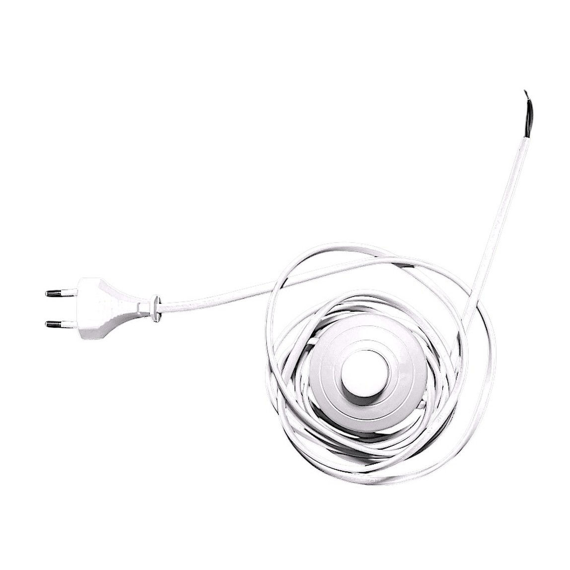    Tek-İş Yer Puarlu 3 Metre Kablolu Fiş Beyaz 