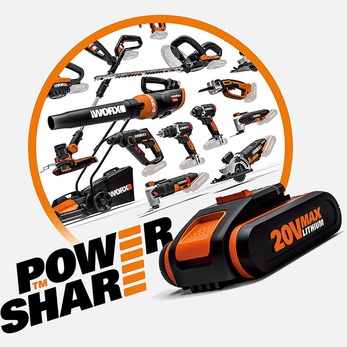    Worx WX842 20 Volt 2.0Ah Li-ion 15-50 mm Profesyonel Şarjlı Çivi Çakma Makinesi (2700 Adet Yedek Çivi Hediye) 