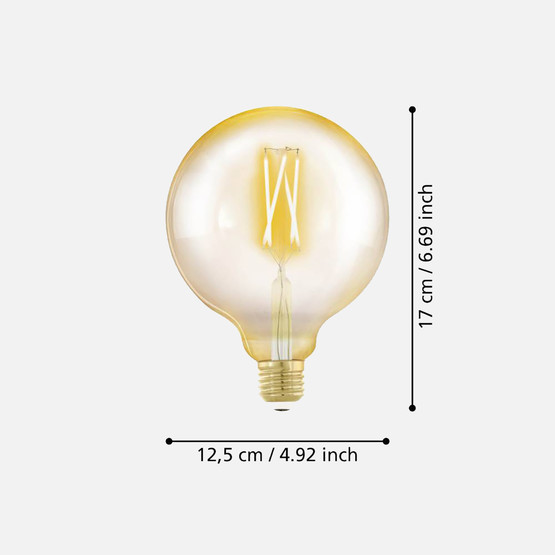 Eglo Amber G125 4W Amper 1700K Sarı Led Ampul