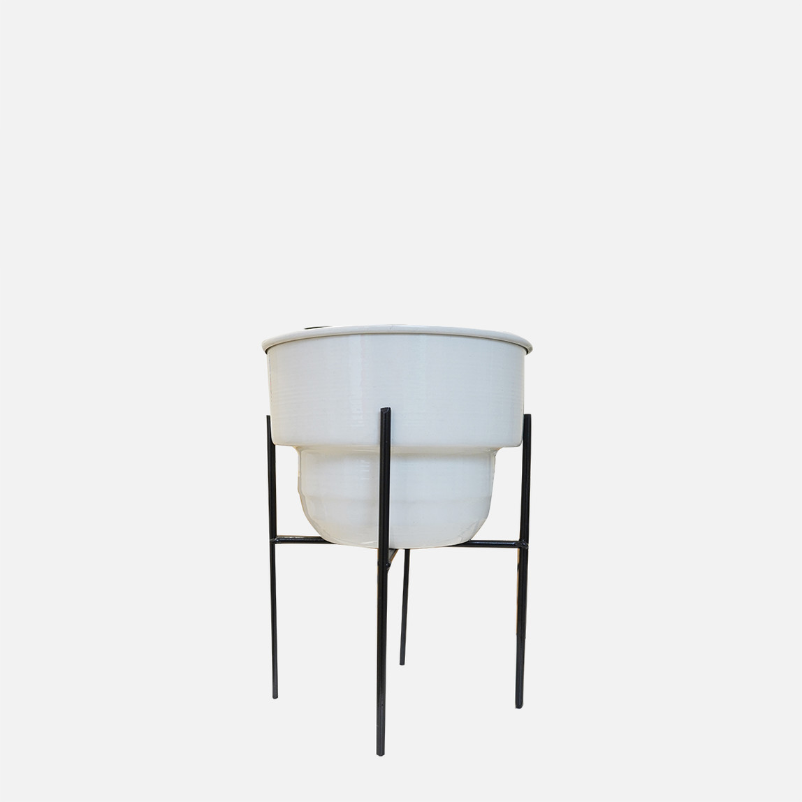    Ferforjeli Metal Saksı 30x21 cm 