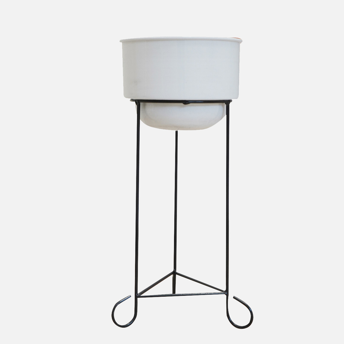    Ferforjeli Metal Saksı 60x26 cm 