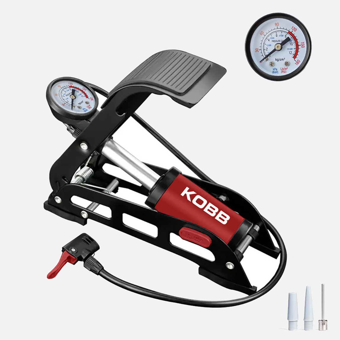    KOBB KB0901 87PSI Analog Basınç Göstergeli Ayak Pompası 