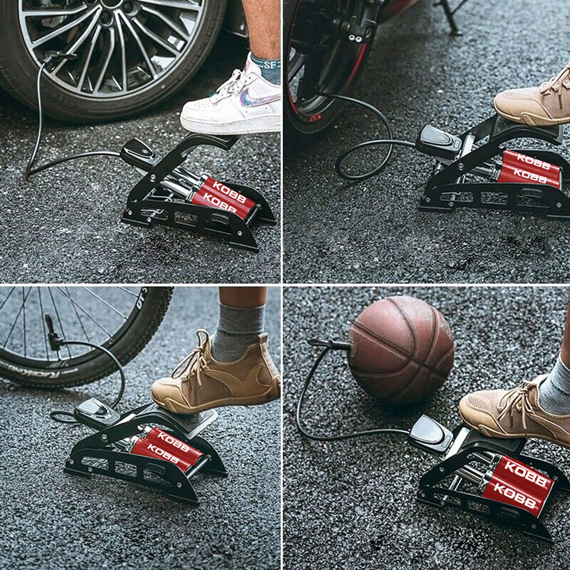    KOBB KB5402D Çift Pistonlu Dokunmatik Dijital Basınç Göstergeli Ayak Pompası + Taşıma Kılıfı 