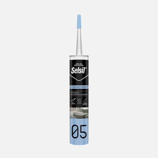 Selsil Mutfak ve Banyo Silikonu (Anti-Küf) Beyaz 280 ML
