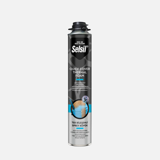 Selsil Quıck Cover Foam Tek Bileşenli Sprey Köpük Mavi 930 GR
