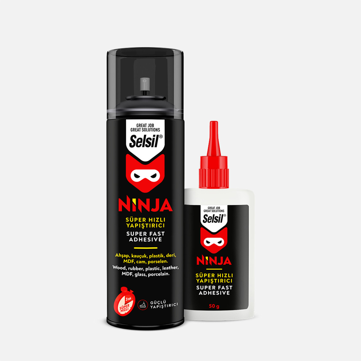    Selsil Ninja Süper Hızlı Yapıştırıcı Kit 400 ML+100 GR
 
