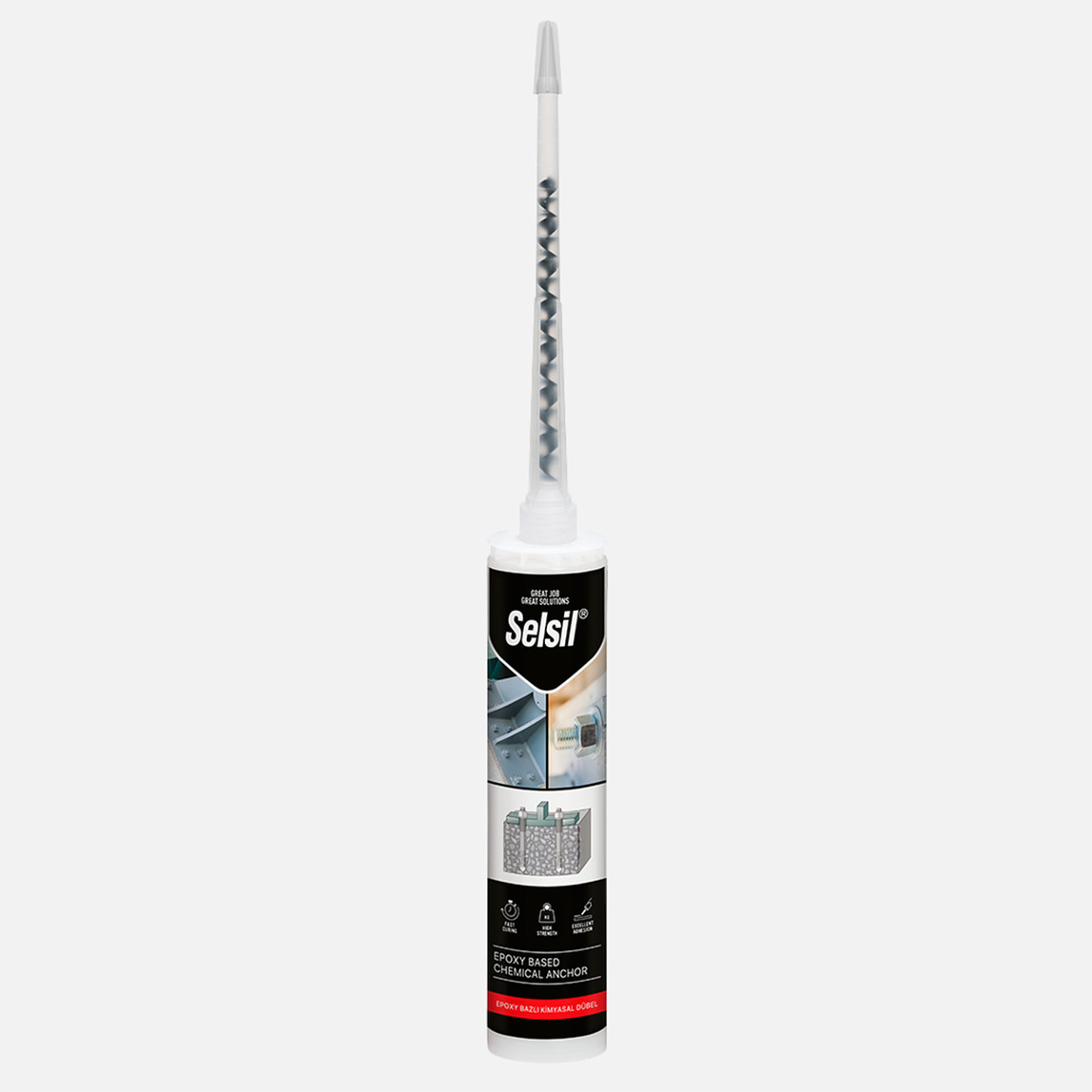   Selsil Epoksi Bazlı Kimyasal Dübel Gri Ral 7023 300 ML
 