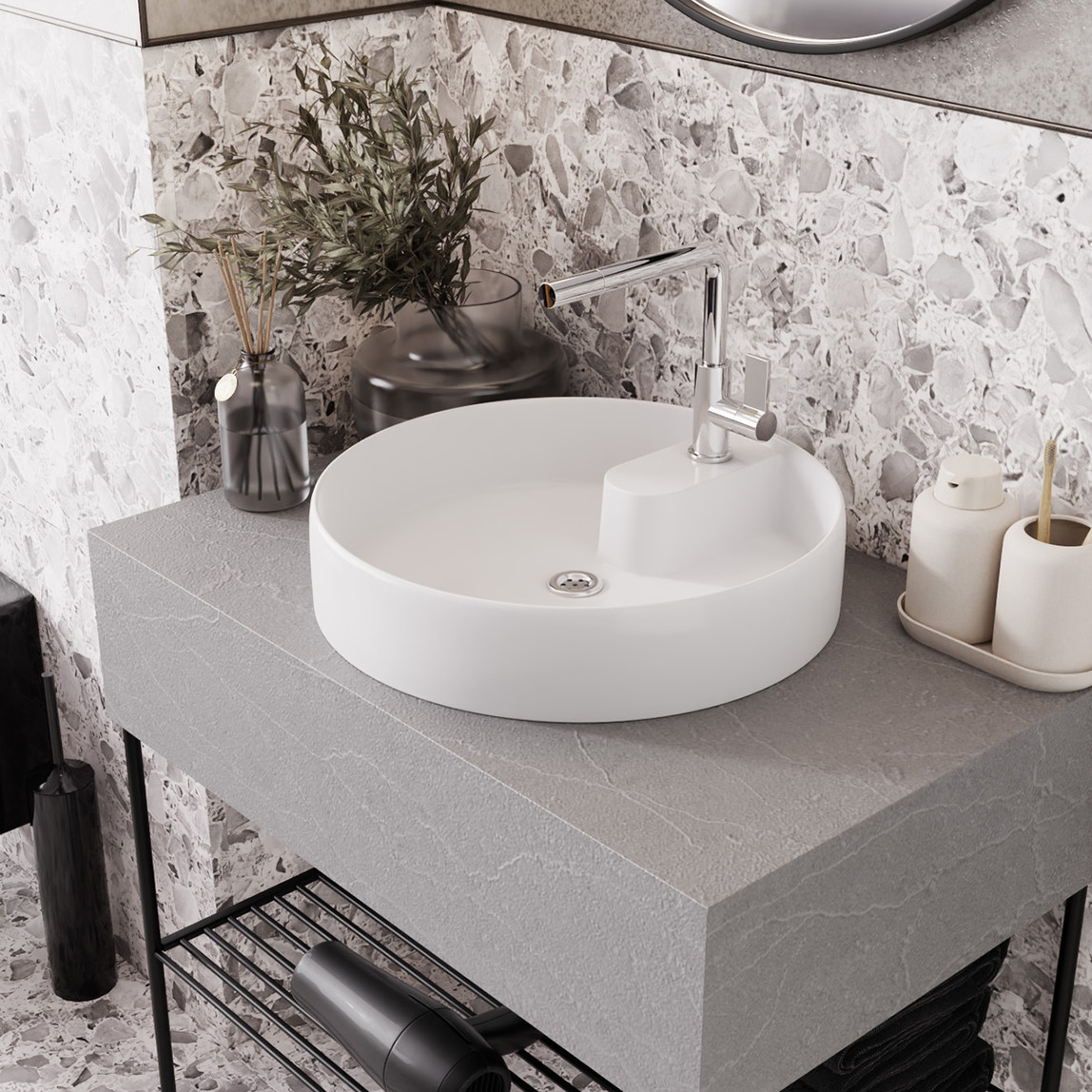    Motion 45 cm Tezgah Üstü Lavabo Beyaz 