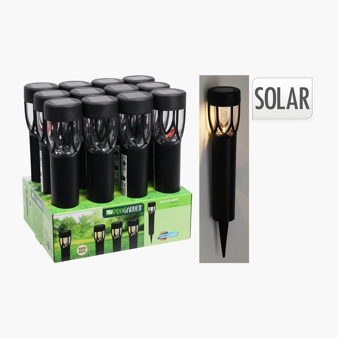    Solar Saplamalı Bahçe Lambası Siyah 