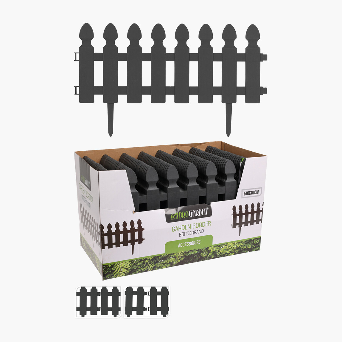    ProGarden Çit 50x30 cm Koyu Gri 
 