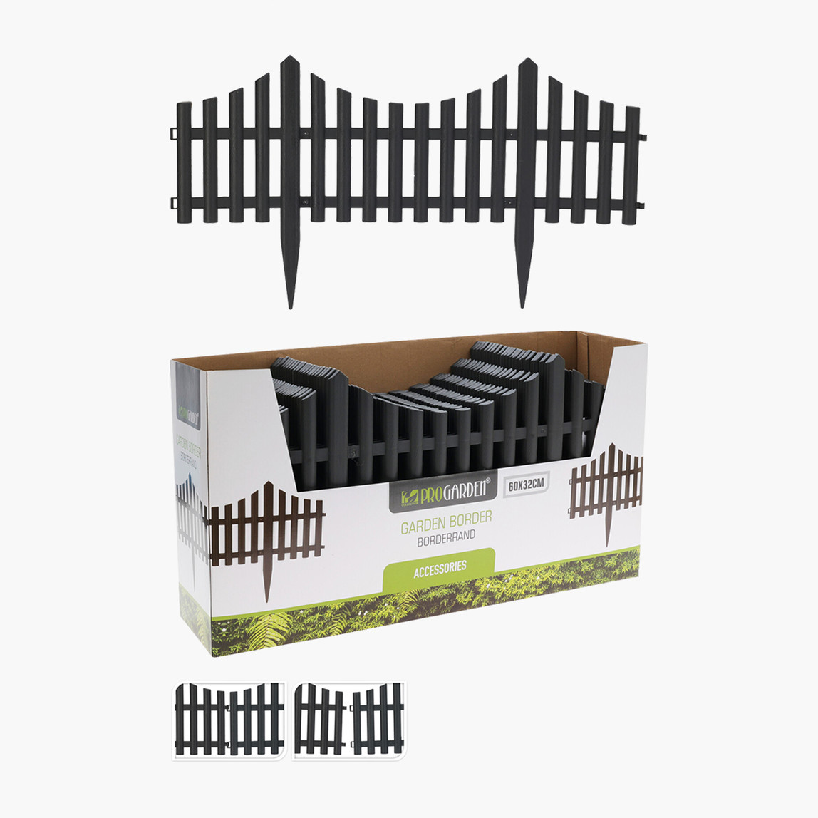     ProGarden Çit 60x32 cm Koyu Gri
 