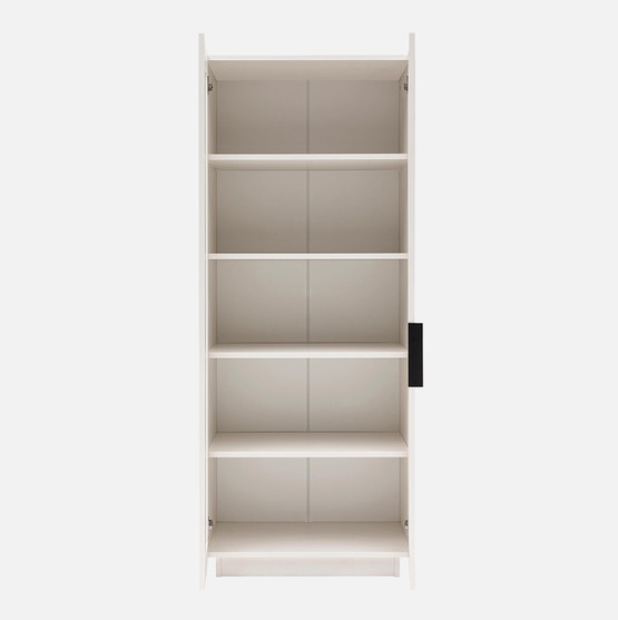 Luke Camlı Kitaplık 70cm Sedef Krem