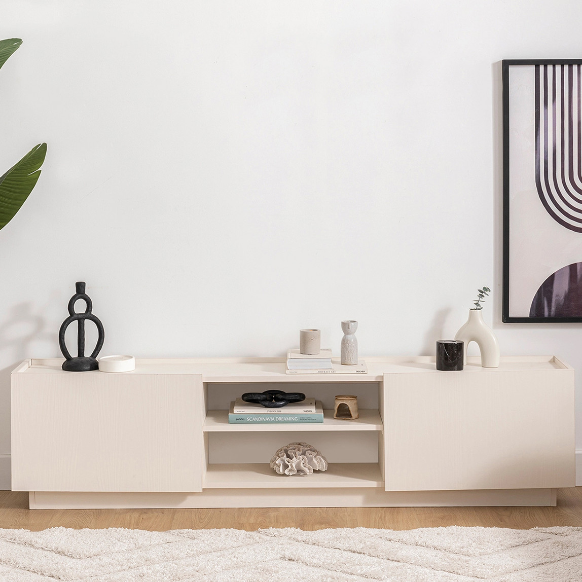    Luke TV Sehpası 180cm Sedef Krem 