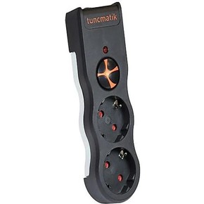 Tunçmatik İkili Akım Korumalı Priz Siyah