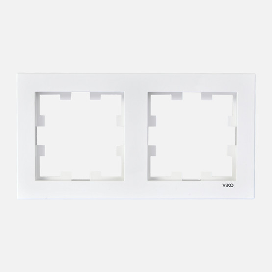 Viko Karre 55 Beyaz İkili Çerçeve