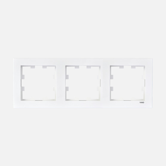 Viko Karre 55 Beyaz Üçlü Çerçeve
