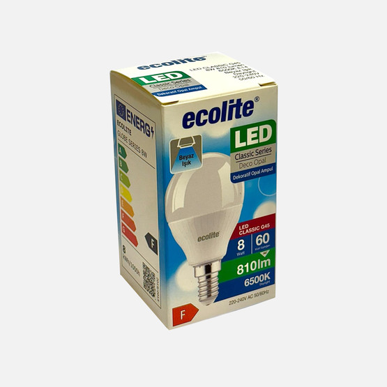 Ecolite G45 8W LED Ampul / Beyaz Işık (6500K)