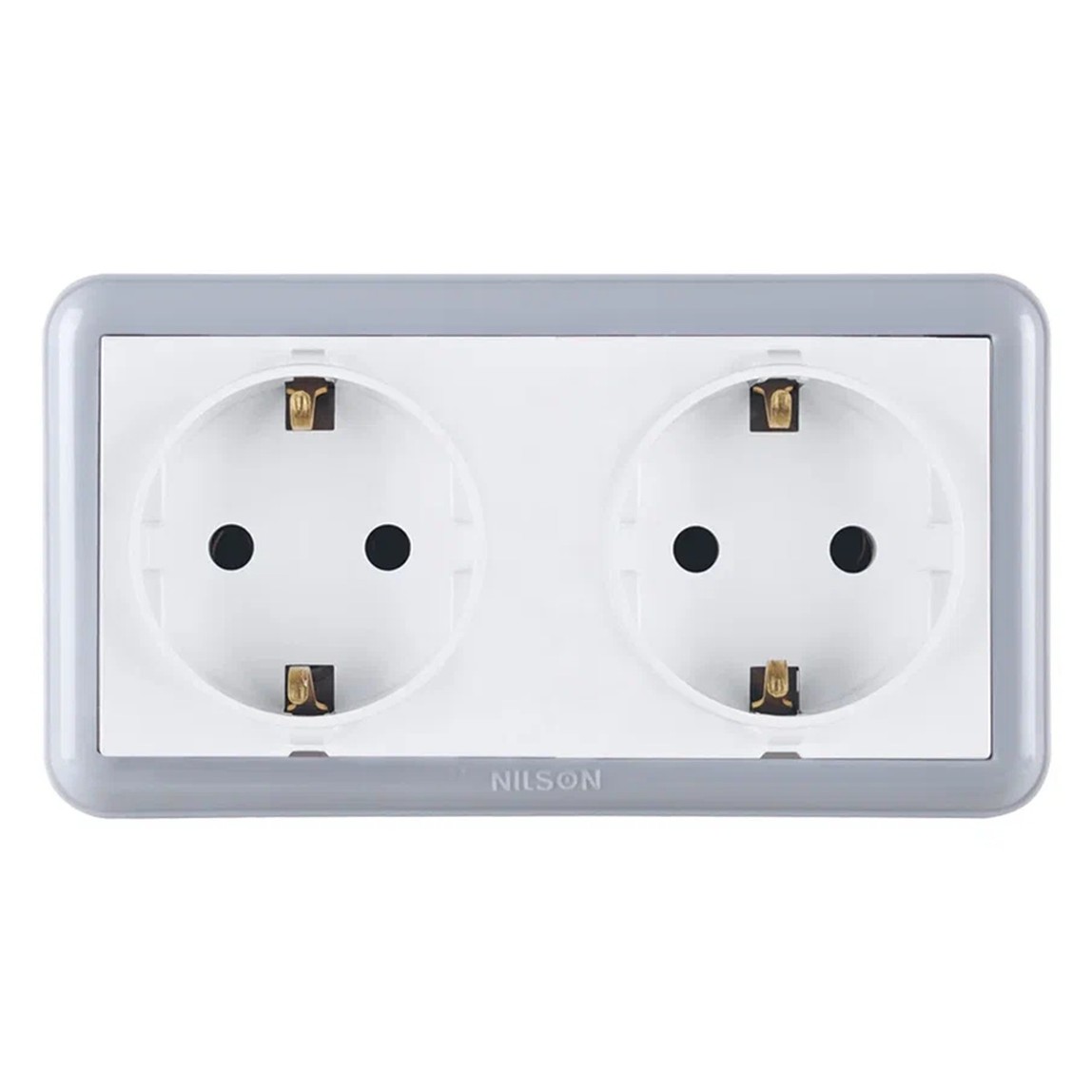    Nilson Unique İkili Priz Sıva Üstü 