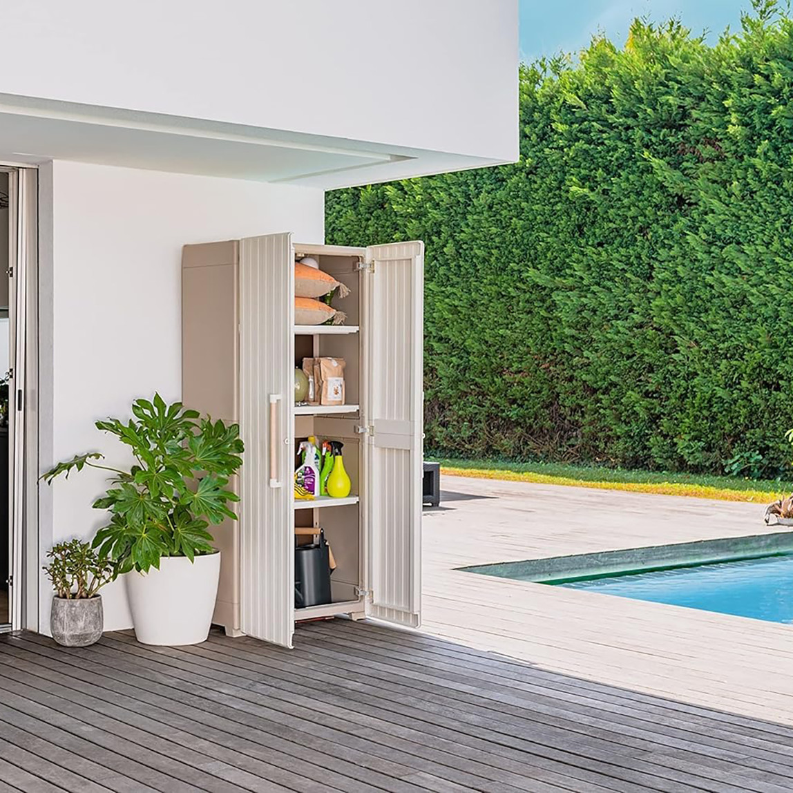    Keter Groove 3 Raflı Plastik Dolap Bej 