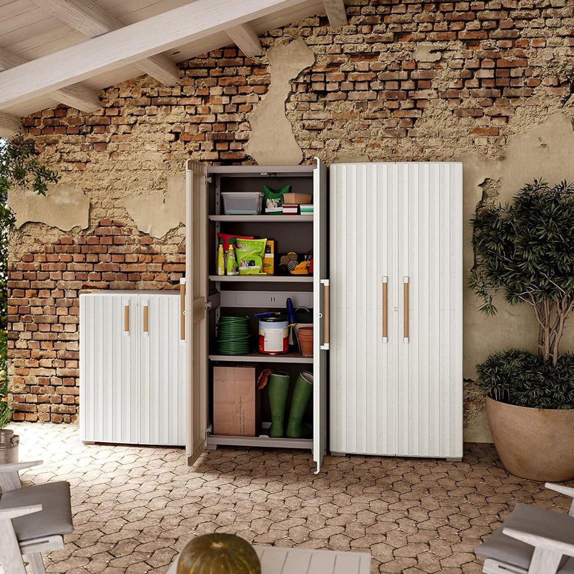    Keter Groove 3 Raflı Plastik Dolap Bej 