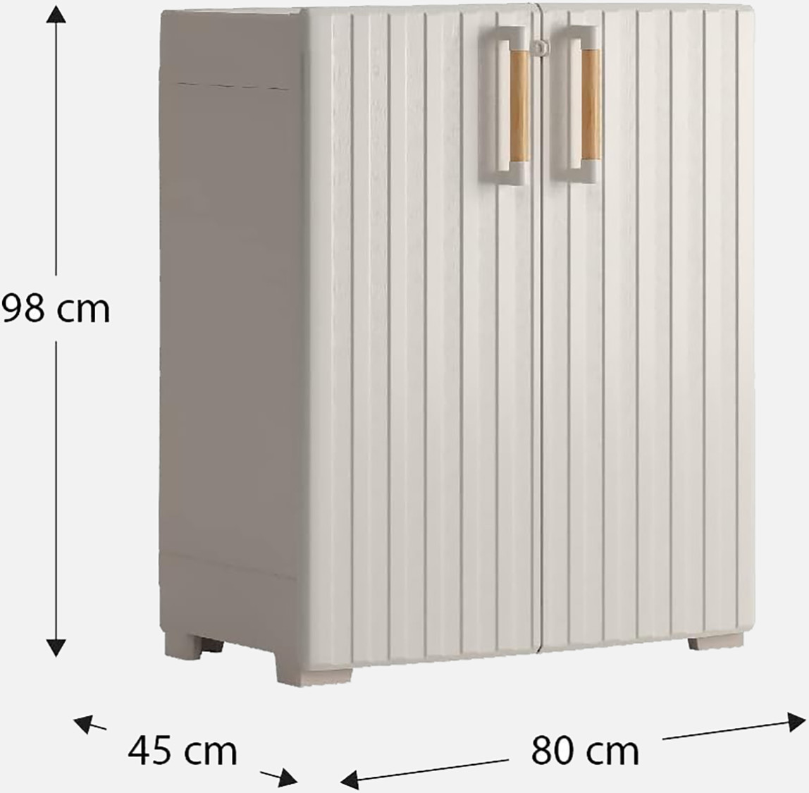    Keter Groove 2 Raflı Plastik Dolap Bej 