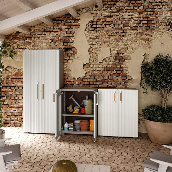 Keter Groove Tek Raflı Plastik Dolap Bej