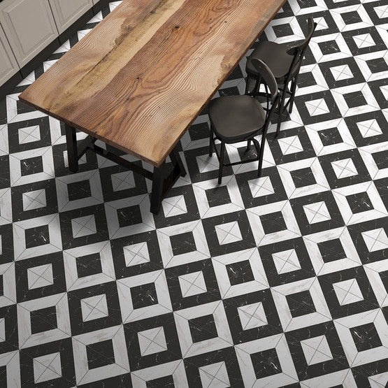 Ege Seramik Cesarı Beyaz Deco K:10 20X20Cm 0,72 M2