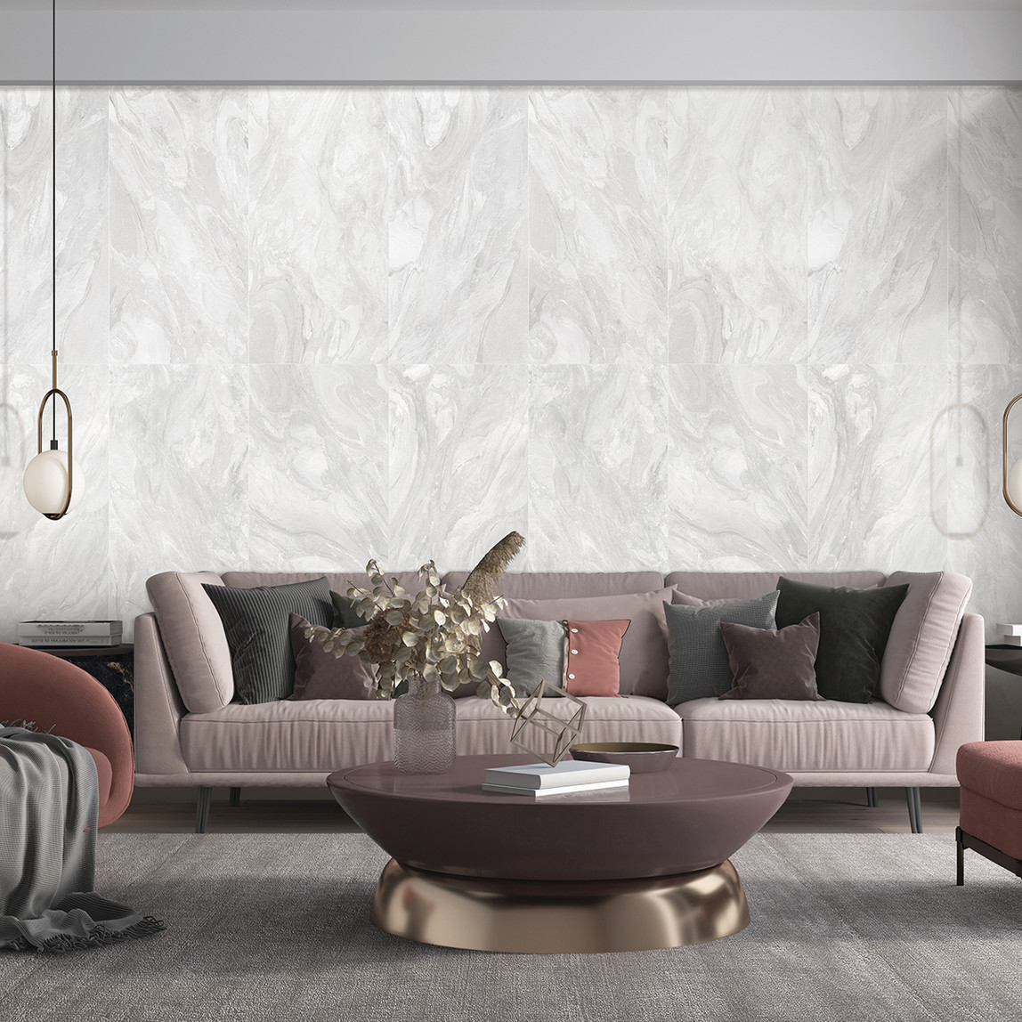    Ege Seramik Horizon Açık Gri 60x120Cm 1,44 M2 Sırlı Granit 