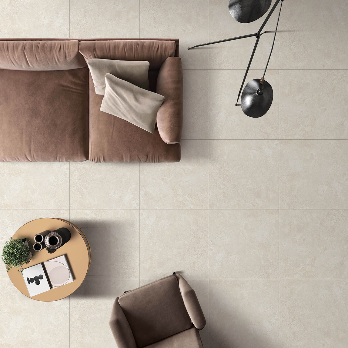    Ege Seramik Motto Saten Avorıo K:8 Yer Seramiği 60X60 1,8 M2 