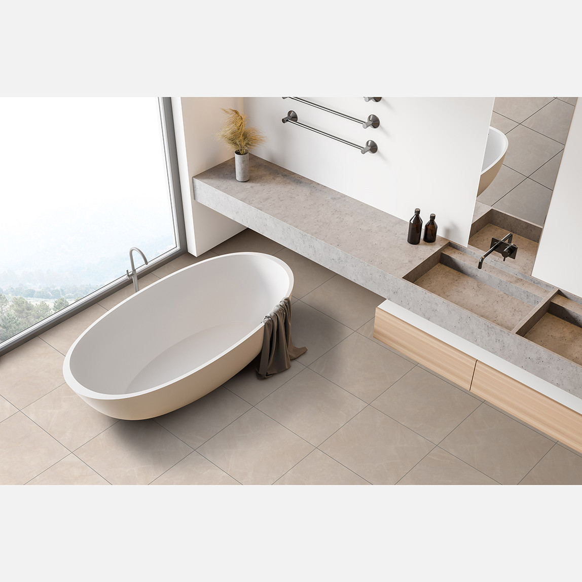    Ege Seramik Santıago Mat Fildişi 60X60 1,8 M2 