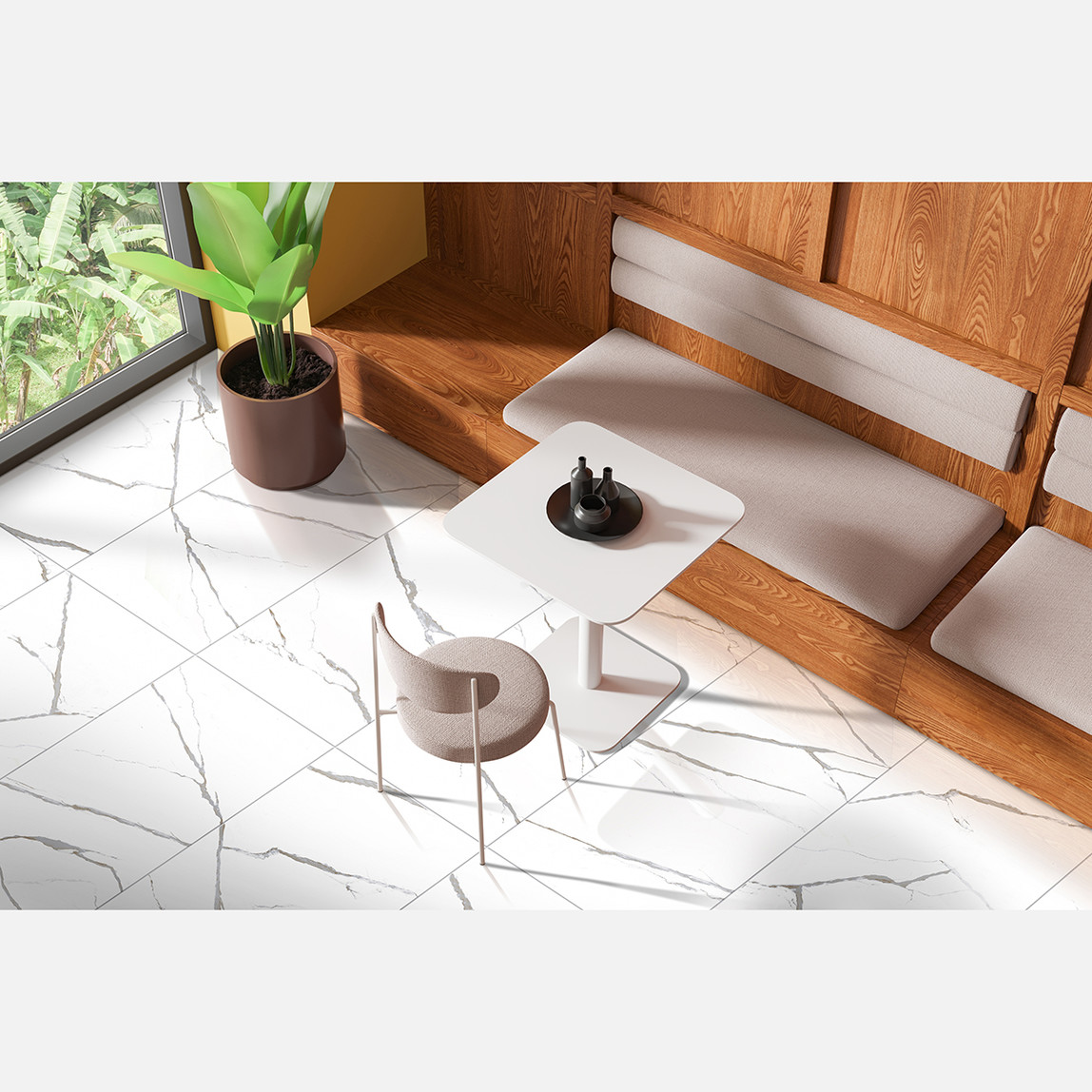    Ege Seramik Vıctorıa Beyaz 60X120Cm 1,44 M2       